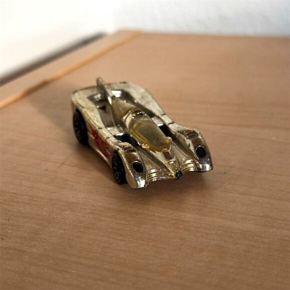 Vintage 90s Hot Wheels 1994 Power Pistons Silver Chrome Diecast Car Vintage 1:64 - Picture 4 of 8